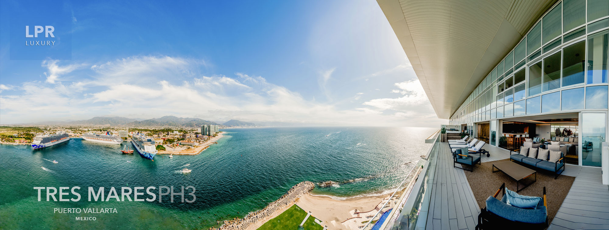 The Queen Penthouse at Tres Mares - Ultra Luxury Real estate in Marina Vallarta, Puerto Vallarta, Jalisco, Mexico