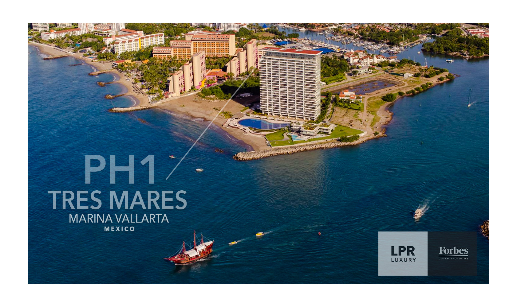 The Ocean Corner Penthouse at Tres Mares - Ultra Luxury Real estate in Marina Vallarta, Puerto Vallarta, Jalisco, Mexico
